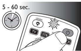 PHILIPS SRP 5004 - Eksempel: opsætning af universalfjernbetjeningen til betjening af dit TV: - 4