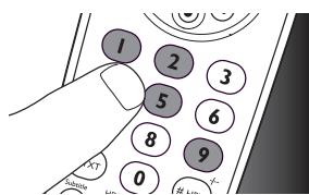 PHILIPS SRP 5004 - Eksempel: opsætning af universalfjernbetjeningen til betjening af dit TV: - 3