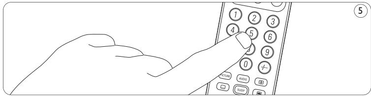 PHILIPS SRU-5110 - Setting the remote control - 3