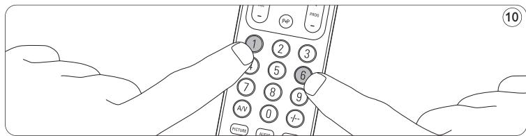 PHILIPS SRU-5110 - Gendannelse af fjernbetjeningens oprindelige indstillinger - 1
