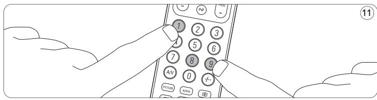 PHILIPS SRU-5110 - Äterställa fjärrkontrollens ursprungliga funktioner - 2