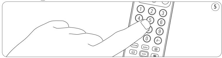 PHILIPS SRU-5110 - De afstandsbediening instellen - 3