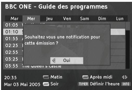 PHILIPS DTR 230 - Ajouter un timer depuis l'epg - 1