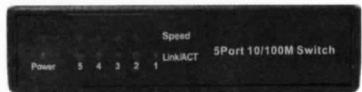 LOGILINK NS 0001 B ( 5-PORT SWITCH ) - LED del panel frontal - 1