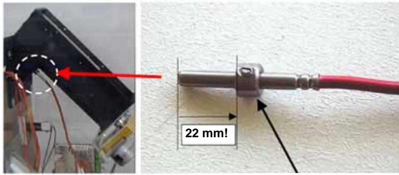 WODTKE CW 21 - Montage du Pt 1000 comme capteur de la cage du chute des granulés TP - 1