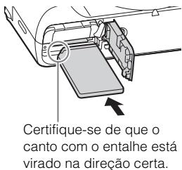 SONY CYBERSHOT DSC-HX60 - Inserção de um cartão de memória (vendido separadamente) - 2