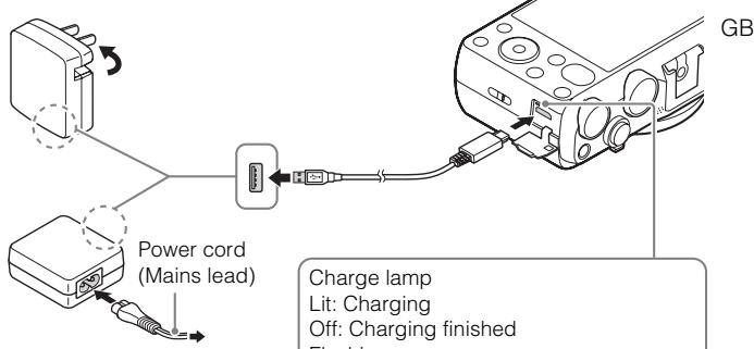 SONY DSC HX 60 - Charging the battery pack - 1