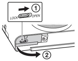 SONY CYBER-SHOT DSC-RX100M III - Inserting the battery pack - 1
