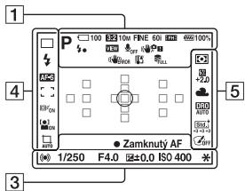 SONY ALPHA SLT-A58 - Zobrazení věsch inf. (Displej LCD) - 1