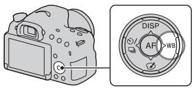 SONY ALPHA SLT-A58 - WB na ovladacim tlacitku  Vyberte požadované nastavení - 1