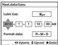 SONY ALPHA SLT-A58 - Jednotlivé položky vybírejte pomoci «/▲ a nastavte ciselnou hodnotu pomoci ▲/▼. - 2