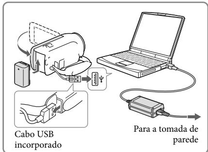 SONY PJ320 - Carregar a bateria utilizing o computador - 1