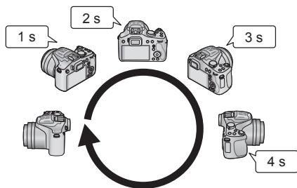 PANASONIC FZ72 - Appuyez à fond sur la touche d'obturateur pour lancer l'enregistrement et balayez la scène avec l'appareil photo en un petit mouvement circulaire dans le sens d'enregistrement - 2
