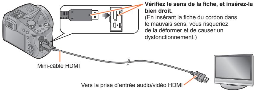 PANASONIC FZ72 - Pour raccorder l'appareil photo avec un mini-câble HDMI - 1