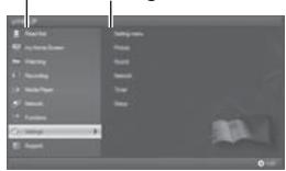 PANASONIC TX-55AS650E - Wahlen Sie die Kategorie und den Eintrag aus - 1