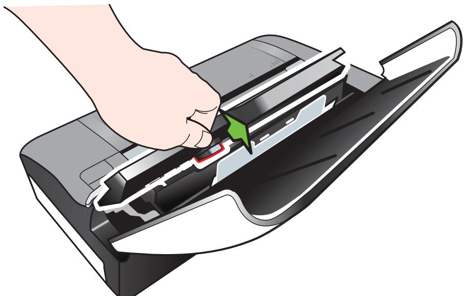 HP OJ 150 AIO PORTABLE - Un support est coincide dans le scanner - 1