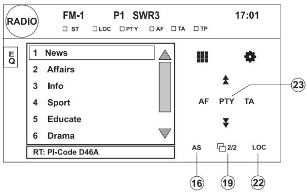 AUDIOVOX VME 9325 BTA - Utilisation de la RADIO écran TFT RADIO - 2