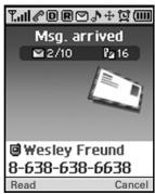 AUDIOVOX 8910 - Quand unmessage ARRIVE - 1