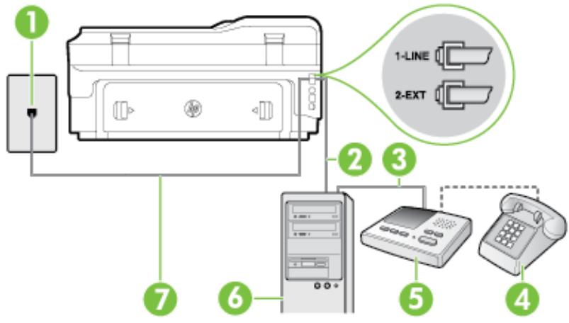 HP OFFICEJET 7610 - Gemeinsame Leitung für Telefon-/Faxanrufe, Computermodem und Anrufbeantworter - 3