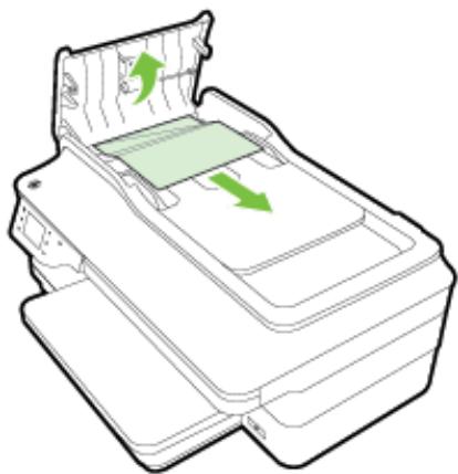 HP OFFICEJET 7610 - So beseitigen Sie Papierstaus im automatischen Vorlageneinzug: - 1