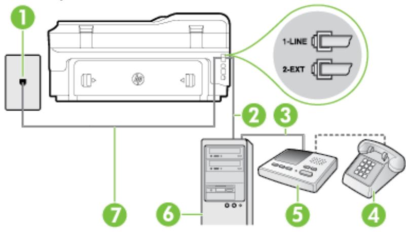 HP OFFICEJET 7612 WF - Gemeinsame Leitung für Telefon-/Faxanrufe, Computermodem und Anrufbeantworter - 3
