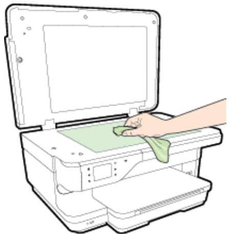 HP OFFICEJET 7612 WF - So reinigen Sie die Scannervorlage: - 1