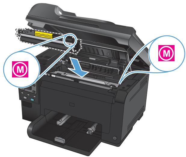 HP COLOR LASERJET PRO 100 MFP M175NW - Remplacer les cartouches d'impression - 7