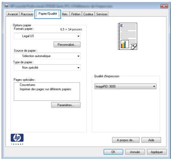 HP COLOR LASERJET PRO 100 MFP M175NW - Imprimer la première ou la derniere page sur un papier différent avec Windows - 3