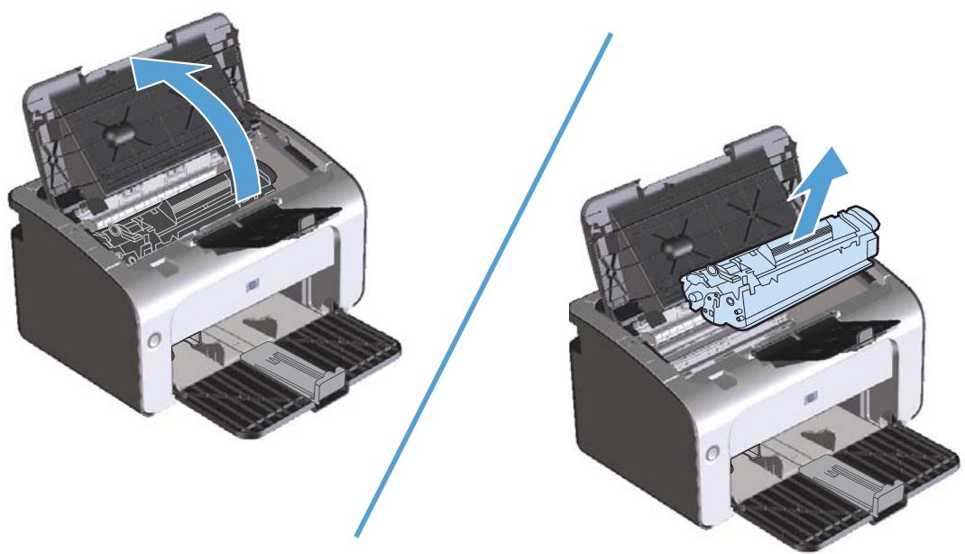 HP LASERJET P1102 - Nettoyage de la zone de la cartouche d'impression - 1