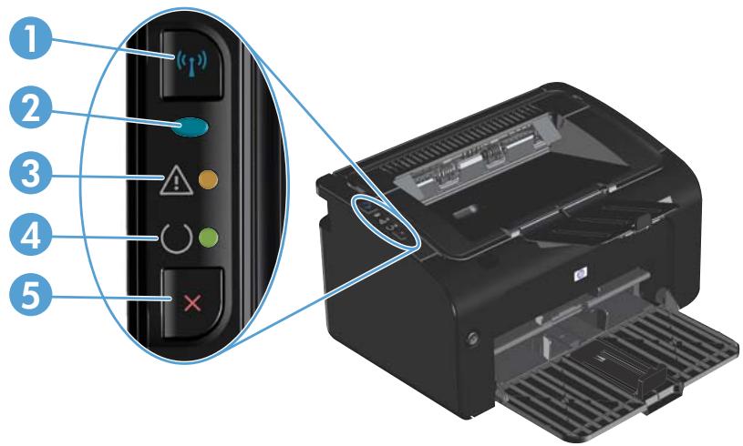 HP LASERJET P1102 - Emplacement du numéro de série et du numéro de produit - 4