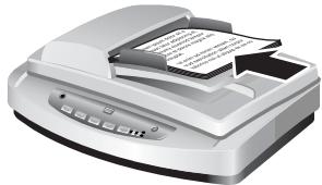 HP SCANJET 5590 - Chargement des originaux dans le bac d'alimentation automatique - 1