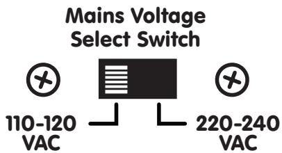 Mains Voltage Select Switch 110-120 VAC 220-240 VAC