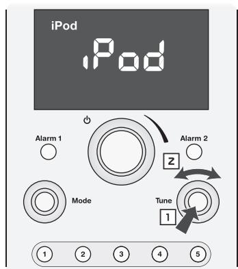 BOSTON ACOUSTICS DUO - Commandes du panneau avant pour le fonctionnement de l'ipod - 1