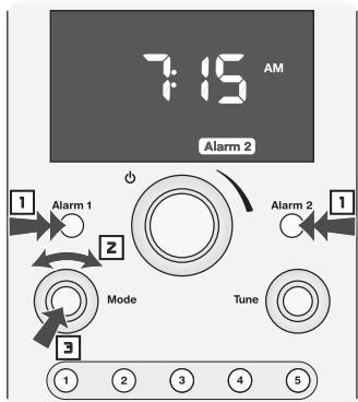 BOSTON ACOUSTICS DUO - Programar la hora de la alarma - 1