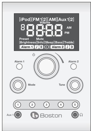 BOSTON ACOUSTICS DUO - Die Regler and der Vorderseite des Geräts - 1
