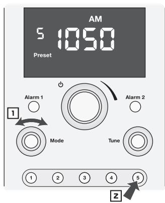 BOSTON ACOUSTICS DUO - Selecting a Preset Station - 1