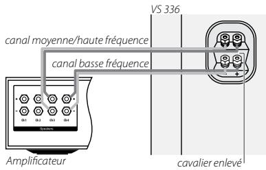 canal moyenne/haute fréquence canal basse fréquence VS 336 Amplificateur cavalier enlevé