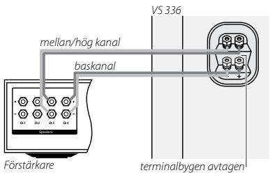 mellan/hög kanal baskanal Förstärkare VS 336 terminalbygen avtagen