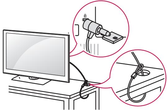 LG 47LA660S - Using the Kensington security system (This feature is not available for all models.) - 1