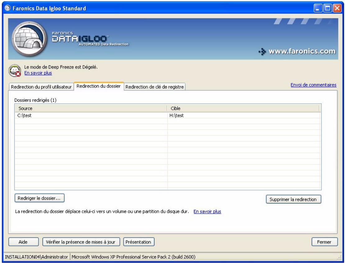 FARONICS DATA IGLOO - Création d'une nouvelle redirection de dossier - 7