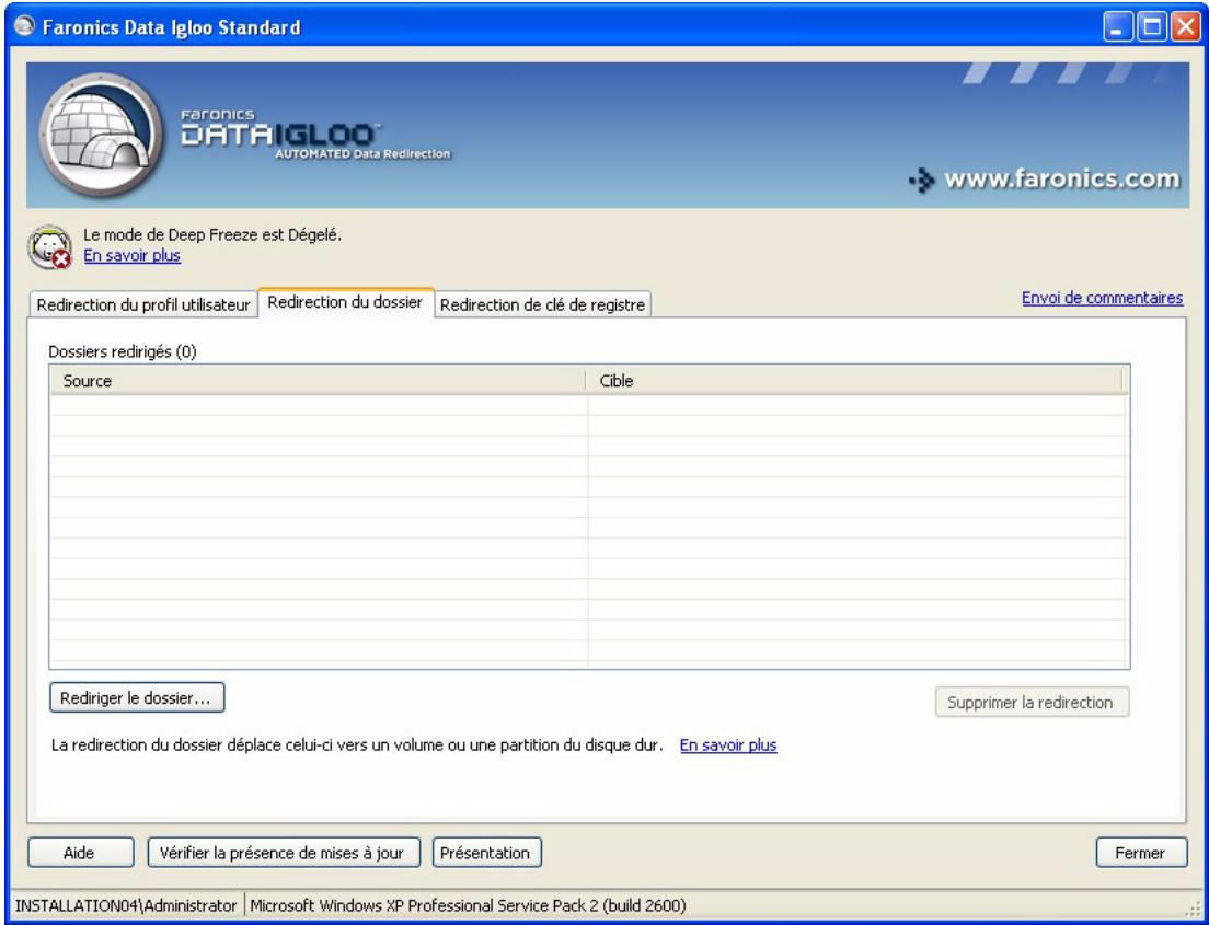 FARONICS DATA IGLOO - Création d'une nouvelle redirection de dossier - 1