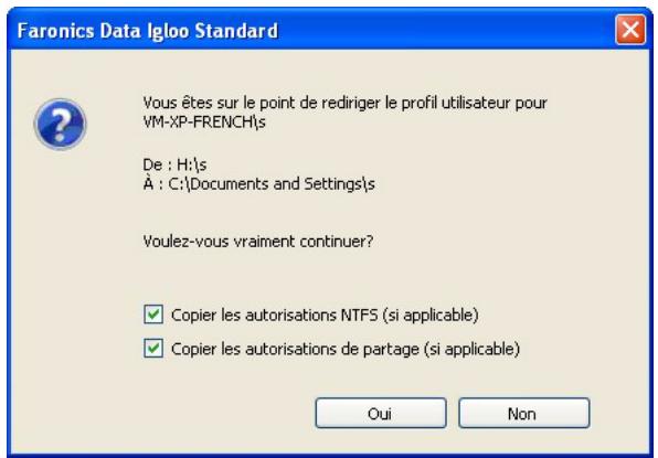 FARONICS DATA IGLOO - Supprimer une redirection de profil utiliser - 3