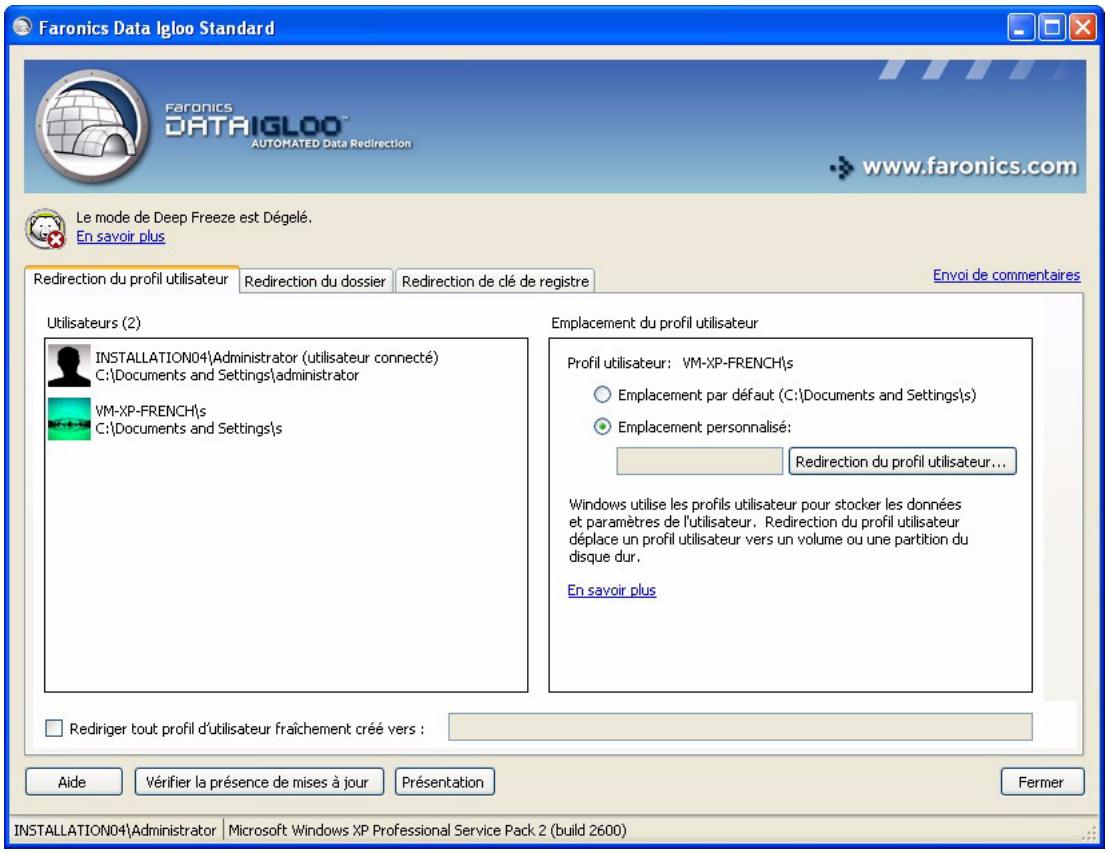 FARONICS DATA IGLOO - Créer une redirection du profil utiliser (pour les profils utiliser existants) - 3