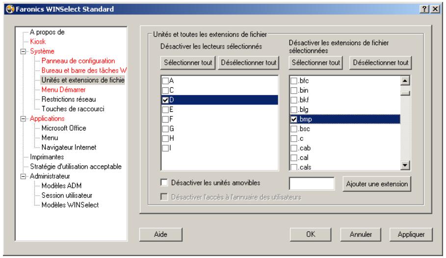 FARONICS WINSELECT STANDARD - Lecteurs et extensions de fichiers - 1