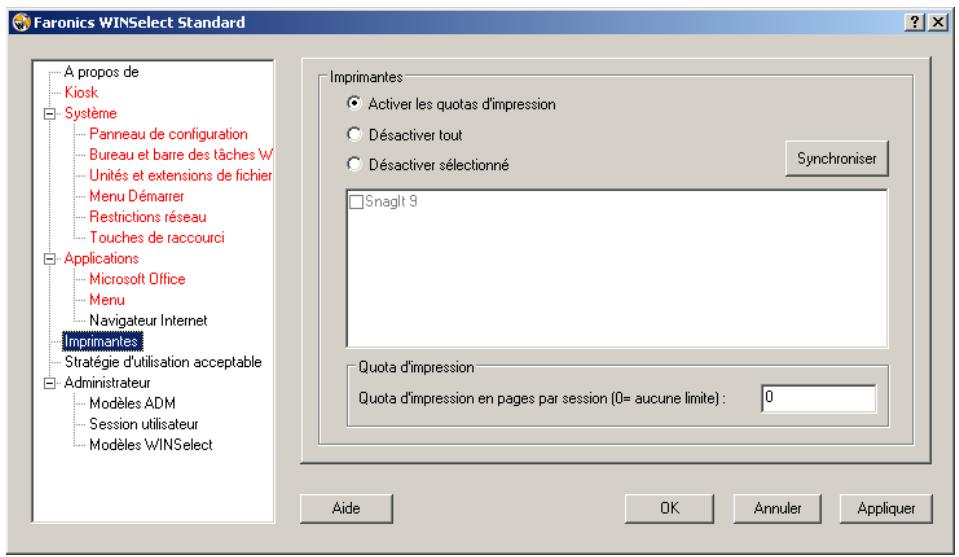 FARONICS WINSELECT STANDARD - Imprimantes - 1