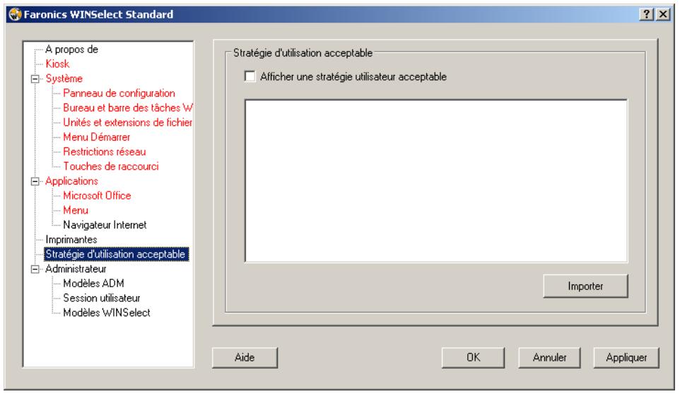 FARONICS WINSELECT STANDARD - Stratégie utilisateur acceptable - 1