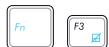 ASUS EEE PC X101CH-BLK023S - Touches de fonctions spéciales - 3