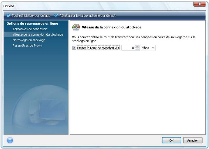 ACRONIS TRUE IMAGE HOME 2010 - Vitesse de connexion au stockage - 1