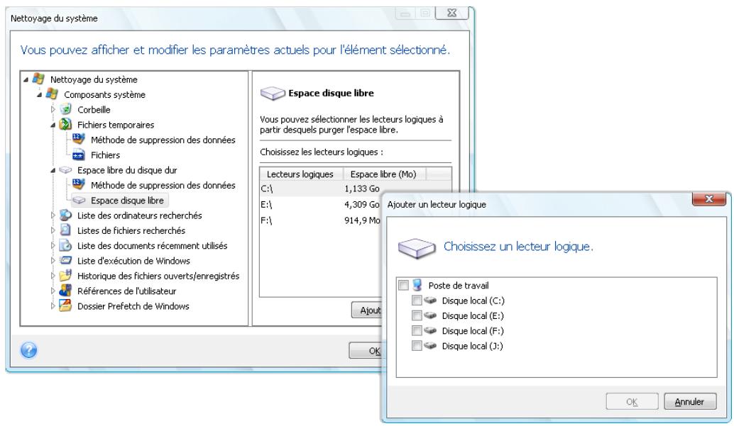 ACRONIS TRUE IMAGE HOME 2010 - Paramètre « Espace libre sur le disque - 1