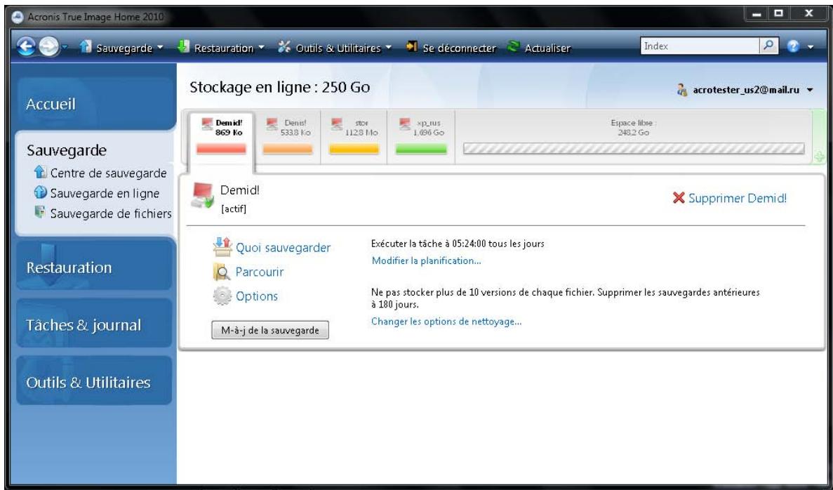 ACRONIS TRUE IMAGE HOME 2010 - Sauvegarder sur Acronis Online Storage - 2